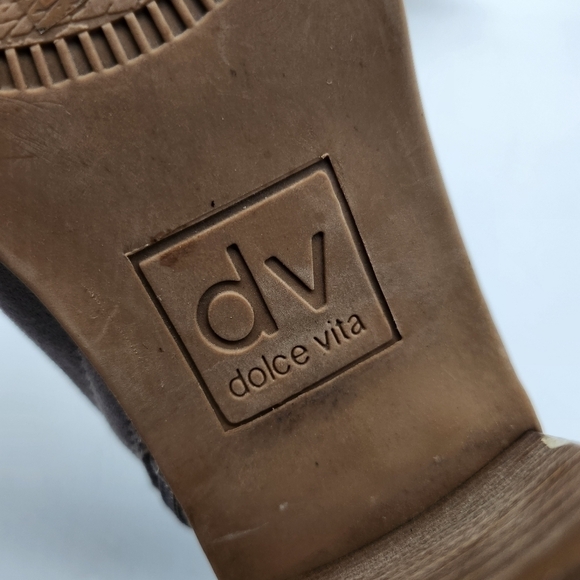 Dolce Vita Suede Ankle Bootie Heels Size 8.5M Shoes Grey - Picture 5 of 15